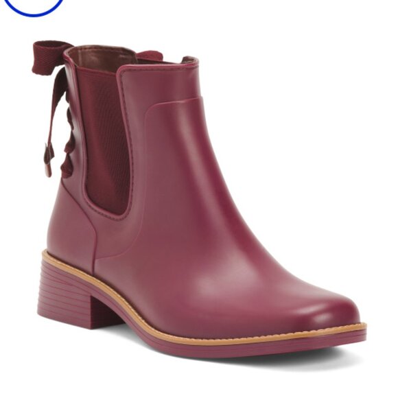 NEW BERNARDO Made In Brazil Briton Rain Booties Garnet for women 362tn - Picture 10 of 10